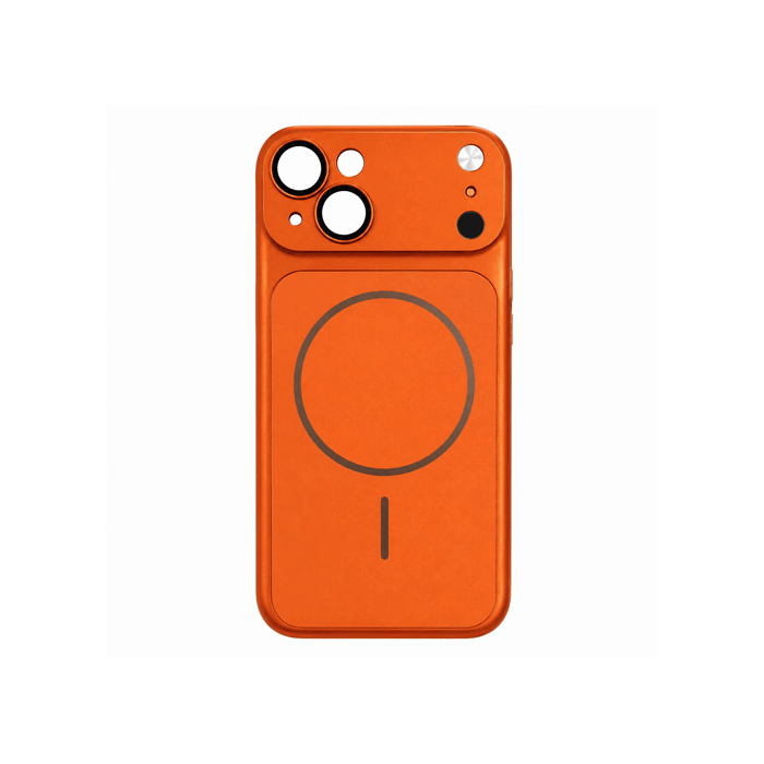 Magsafe Back Cover / Μαγνητική Θήκη Μετατροπή Από Iphone 13 Σε Iphone 17 PM Με Τζαμάκι Κάμερας προστασίας - Χρώμα : Πορτοκαλί