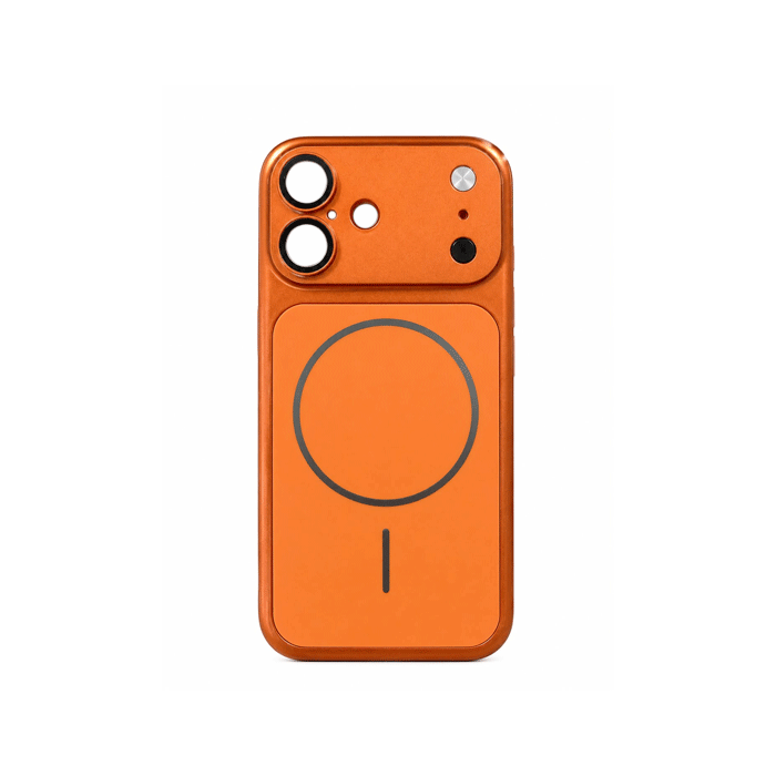 Magsafe Back Cover / Μαγνητική Θήκη Μετατροπή Από Iphone 16 Σε Iphone 17 PM Με Τζαμάκι Κάμερας προστασίας - Χρώμα : Πορτοκαλί