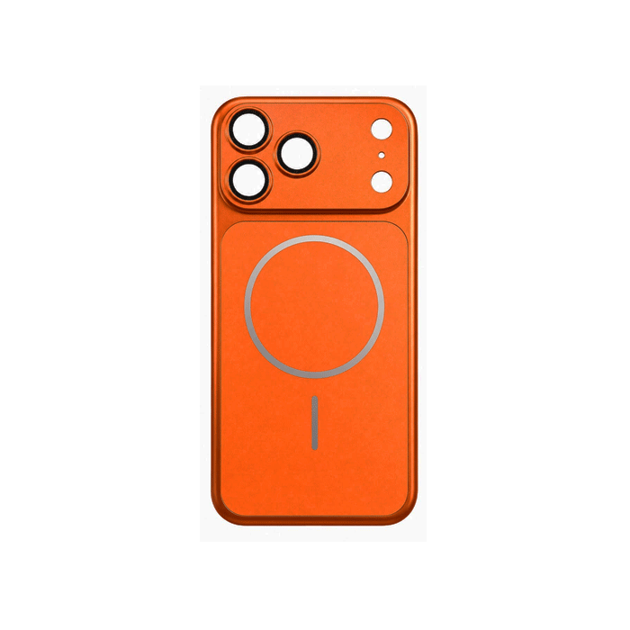Magsafe Back Cover / Μαγνητική Θήκη Για Iphone 17 Pro Max Με Τζαμάκι Κάμερας προστασίας - Χρώμα : Πορτοκαλί