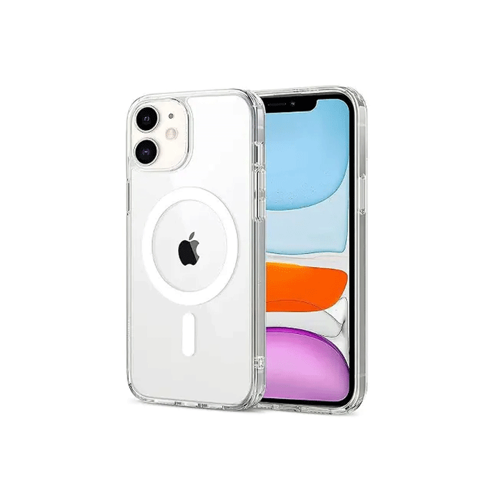 Magsafe Back Cover / Μαγνητική Θήκη Σιλικόνη Για Iphone 11 - Χρώμα : Διάφανο