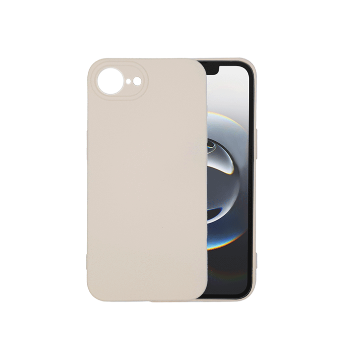 Θήκη Πλάτης Σιλικόνης TPU Back Cover για Iphone 16e - Χρώμα : Μπεζ