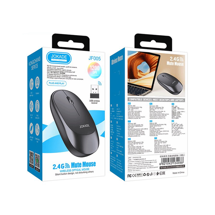 JOKADE JF005 Wireless USB Gaming Mouse / Ασύρματο Ποντίκι Παιχνιδιού Χρώμα : Μαυρο