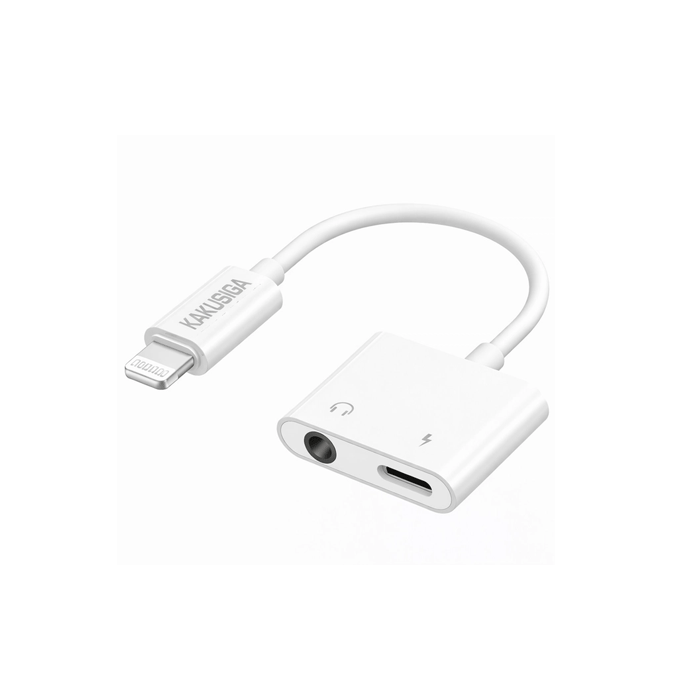 KAKUSIGA KSC-1427 Μετατροπέας Lightning Male ΣΕ Type-C Και AUX 3.5mm Adaptor - Χρώμα: Άσπρο