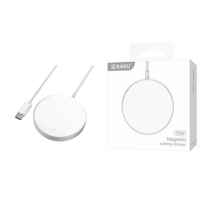 KAKUSIGA KSC-512 Magnetic Wireless Charger 15W / Μαγνητικός Ασύρματος Φορτιστής  - Χρώμα : Άσπρο