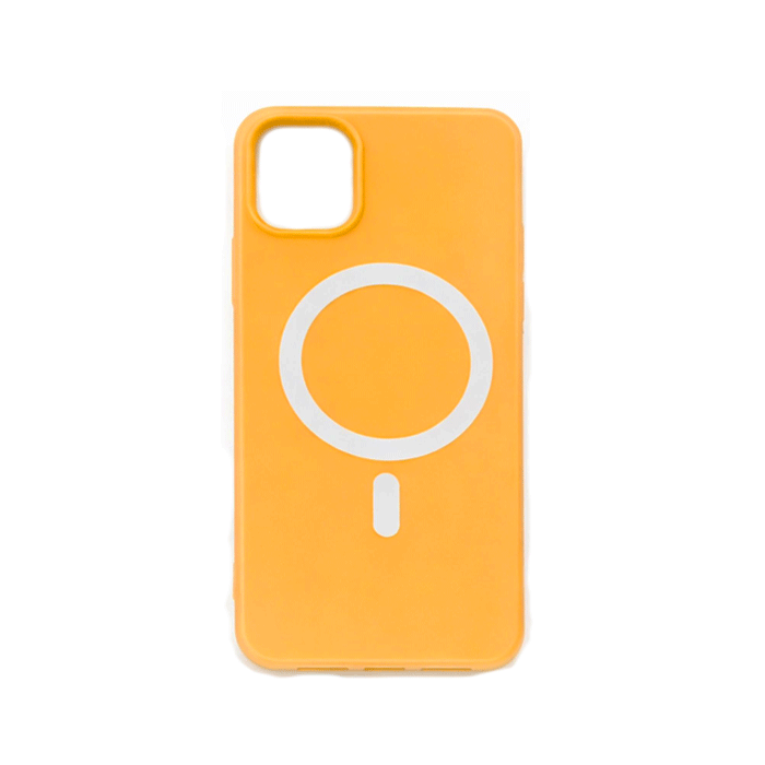Light Magsafe Back Cover / Μαγνητική Θήκη HQ Για Iphone 12 / 12 Pro - Χρώμα : Πορτοκαλί - Κίτρινο