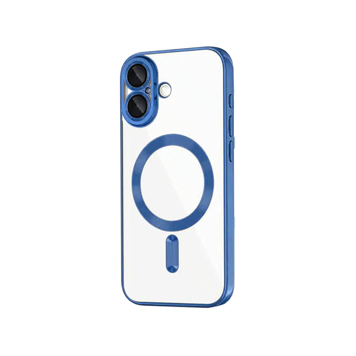 Magsafe Back Cover / Μαγνητική Θήκη HQ Για Iphone 16 Plus Με Τζαμάκι Κάμερας - Χρώμα : Σκούρο Μπλε