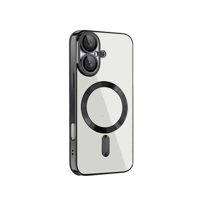 Magsafe Back Cover / Μαγνητική Θήκη HQ Για Iphone 16 Plus Με Τζαμάκι Κάμερας - Χρώμα : Μαύρο