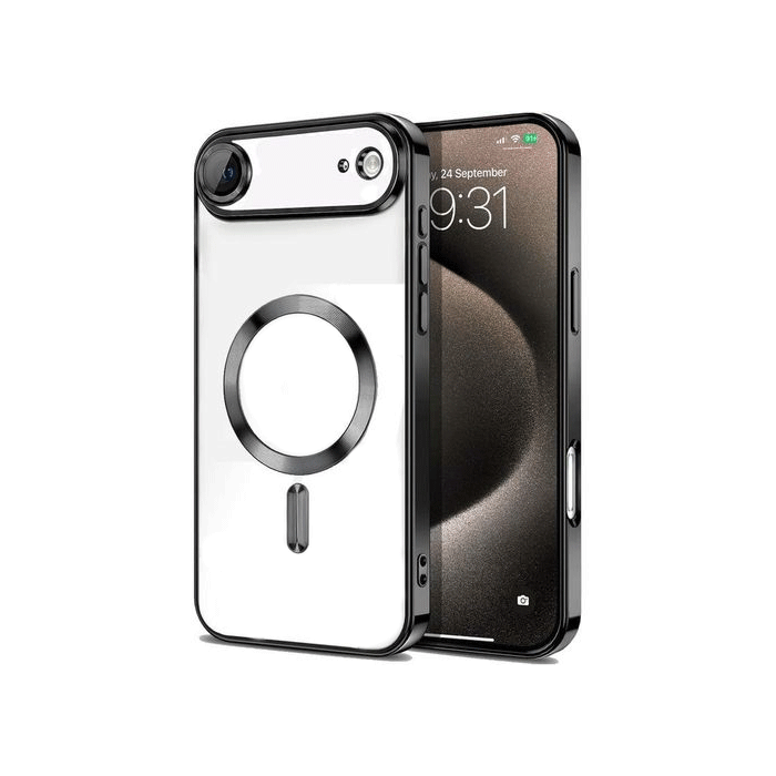 Magsafe Back Cover / Μαγνητική Θήκη HQ Για Iphone 17 Air Με Τζαμάκι Κάμερας - Χρώμα : Μαύρο