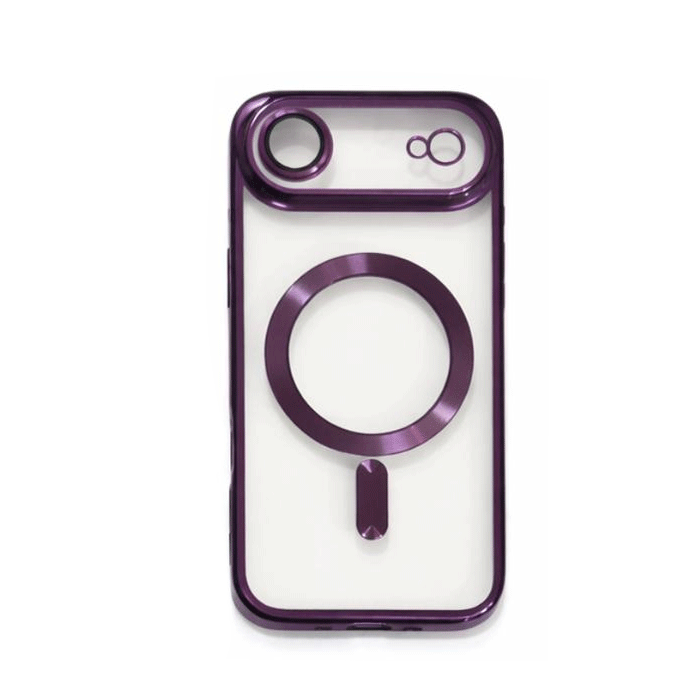 Magsafe Back Cover / Μαγνητική Θήκη HQ Για Iphone 17 Air Με Τζαμάκι Κάμερας - Χρώμα : Μωβ