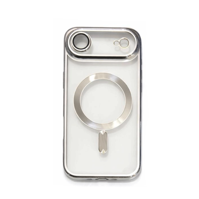 Magsafe Back Cover / Μαγνητική Θήκη HQ Για Iphone 17 Air Με Τζαμάκι Κάμερας - Χρώμα : Ασημί