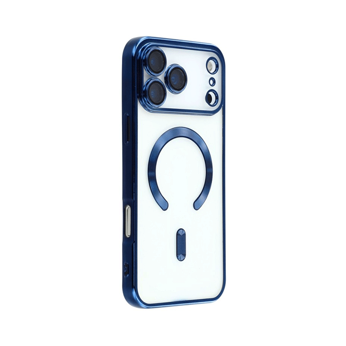Magsafe Back Cover / Μαγνητική Θήκη HQ Για Iphone 17 Pro Max Με Τζαμάκι Κάμερας - Χρώμα : Μπλε