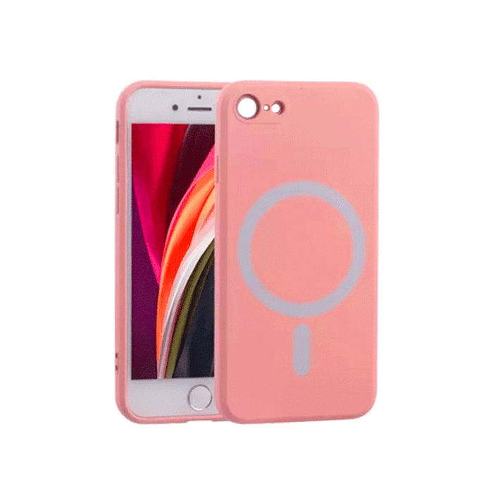 Magsafe Back Cover / Μαγνητική Θήκη HQ Για Iphone 7/ 8 - Χρώμα : Ροζ