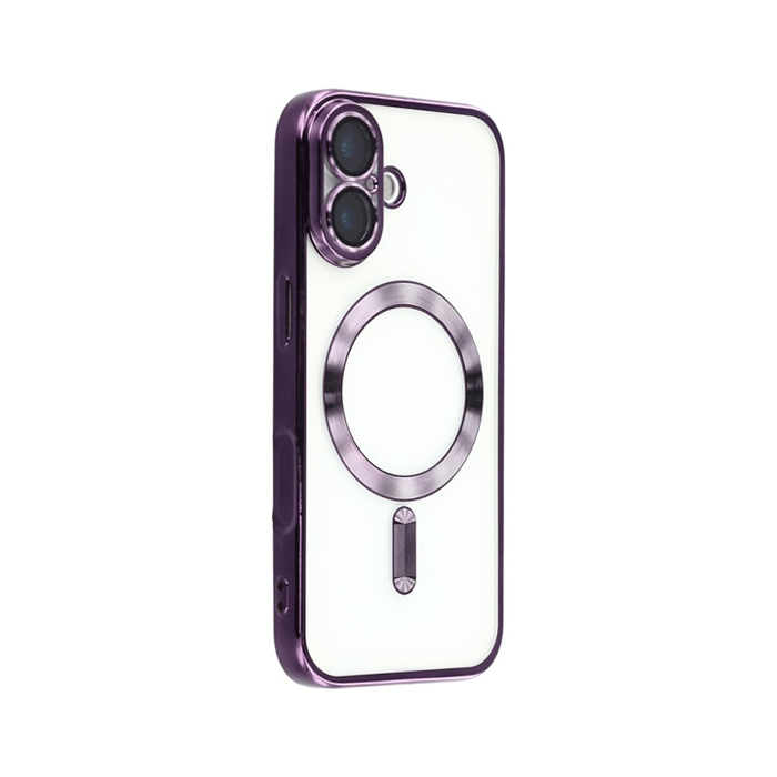 Magsafe Back Cover / Μαγνητική Θήκη HQ Για Iphone 16 Plus Με Τζαμάκι Κάμερας - Χρώμα : Μωβ