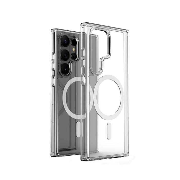 Magsafe Back Cover / Μαγνητική Θήκη Σιλικόνη Για Samsung Galaxy S25 Ultra - Χρώμα : Διάφανο