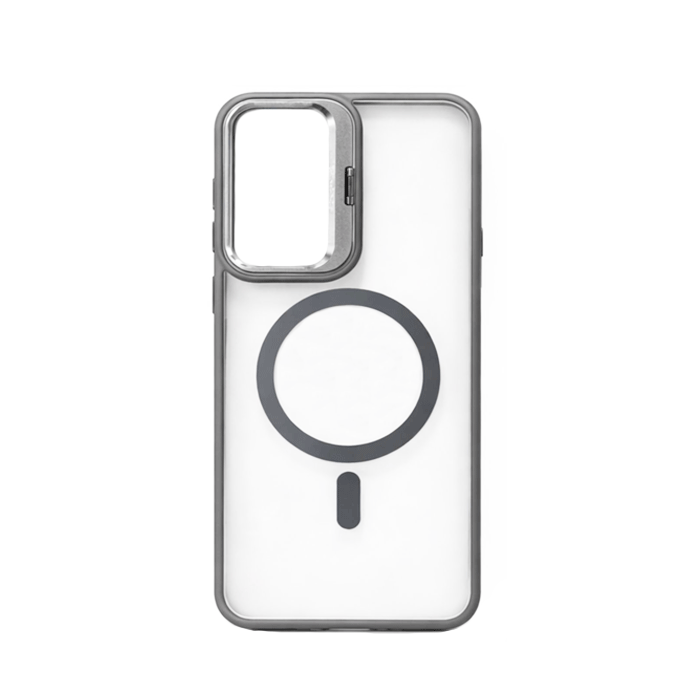 New Magsafe Back Cover / Μαγνητική Θήκη Με Βάση Για Samsung Galaxy A07 - Χρώμα : Γκρι