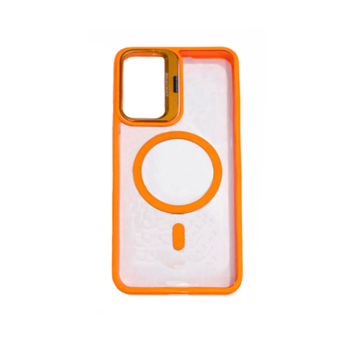 New Magsafe Back Cover / Μαγνητική Θήκη Με Βάση Για Samsung Galaxy S22 Ultra - Χρώμα : Πορτοκαλί