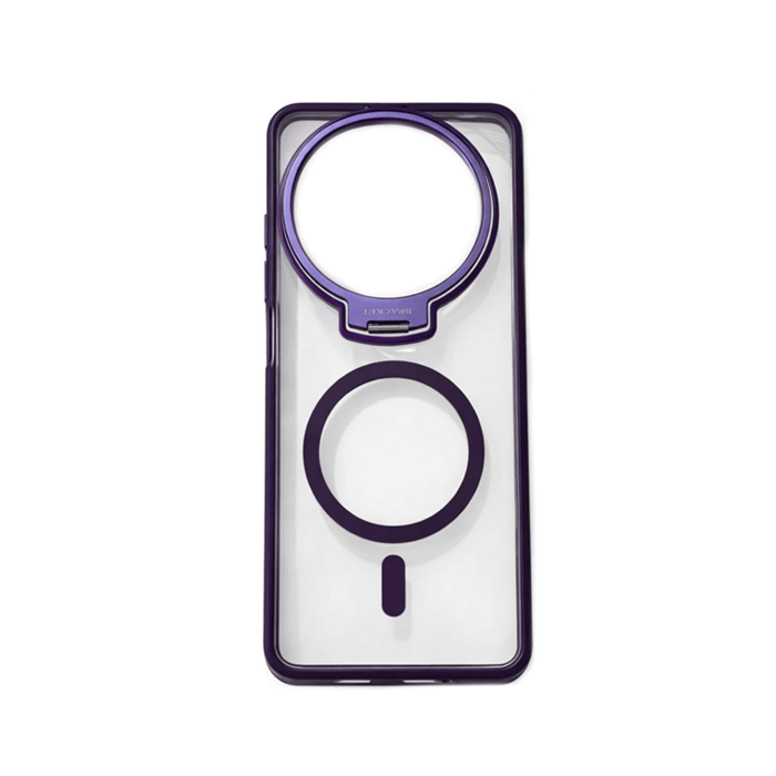 New Magsafe Back Cover / Μαγνητική Θήκη Με Βάση Για Xiaomi Redmi Note 14 Pro 4G - Χρώμα : Μωβ