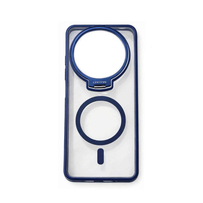 New Magsafe Back Cover / Μαγνητική Θήκη Με Βάση Για Xiaomi Redmi Note 14 Pro 4G - Χρώμα : Σκούρο Μπλε