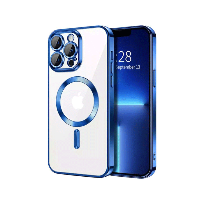 Magsafe Back Cover / Μαγνητική Θήκη HQ Για Iphone 11 Με Τζαμάκι Κάμερας - Χρώμα : Σκούρο Μπλε