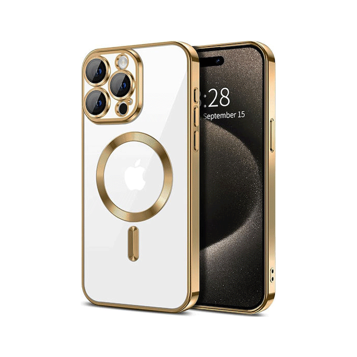 Magsafe Back Cover / Μαγνητική Θήκη HQ Για Iphone 11 Pro Max Με Τζαμάκι Κάμερας - Χρώμα : Χρυσό