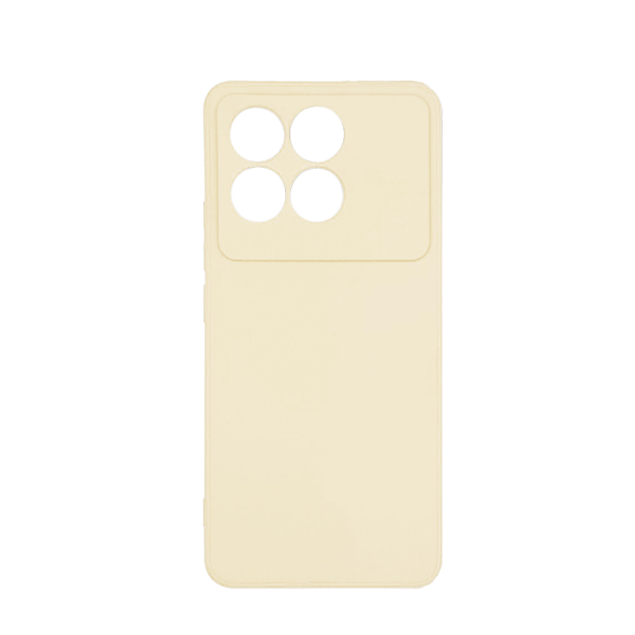 Θήκη Πλάτης Σιλικόνης TPU Back Cover για Xiaomi Poco F6 - Χρώμα : Μπεζ