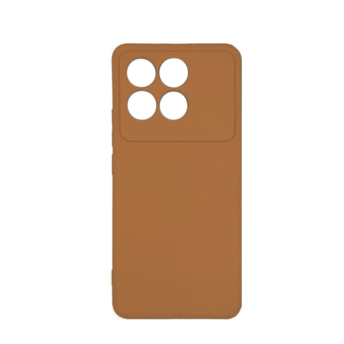 Θήκη Πλάτης Σιλικόνης TPU Back Cover για Xiaomi Poco F6 - Χρώμα : Καφέ