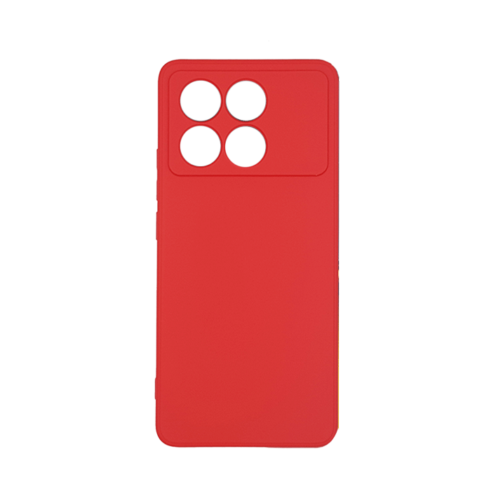 Θήκη Πλάτης Σιλικόνης TPU Back Cover για Xiaomi Poco F6 - Χρώμα : Κόκκινο