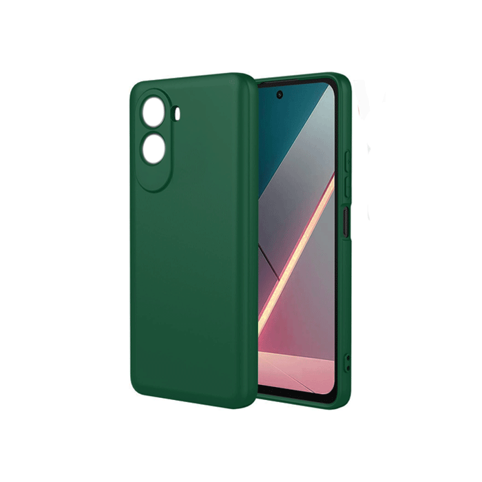 Θήκη Πλάτης Σιλικόνης Back Cover για Xiaomi Poco M7 4G - Χρώμα : Σκούρο Πράσινο