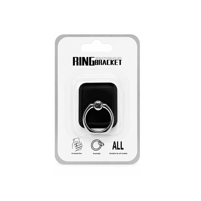 Βάση στήριξης κινητού τύπου δακτυλίου / Ring bracket phone holder - Χρώμα : Μαυρο