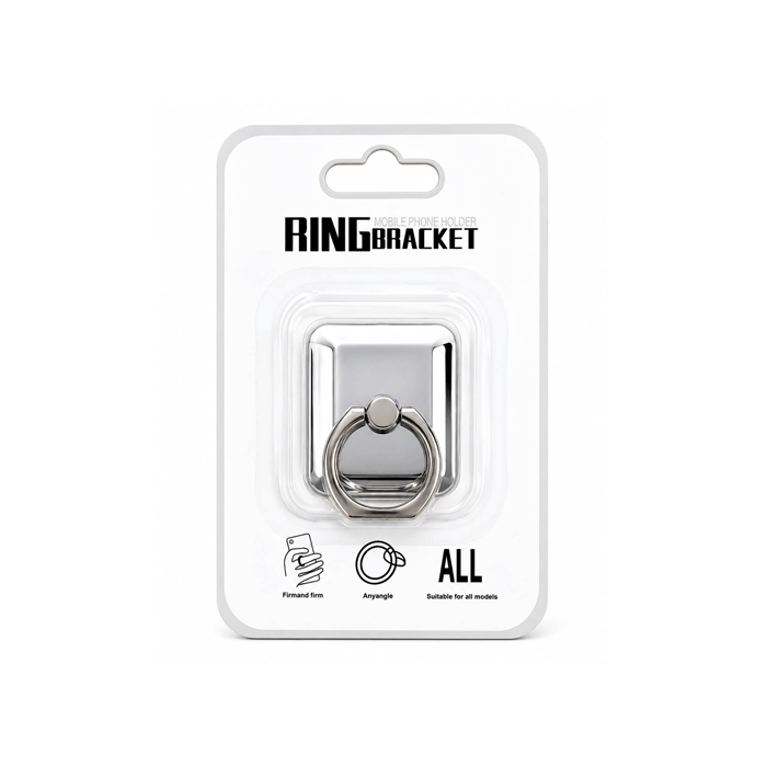 Βάση στήριξης κινητού τύπου δακτυλίου / Ring bracket phone holder - Χρώμα : Ασημί