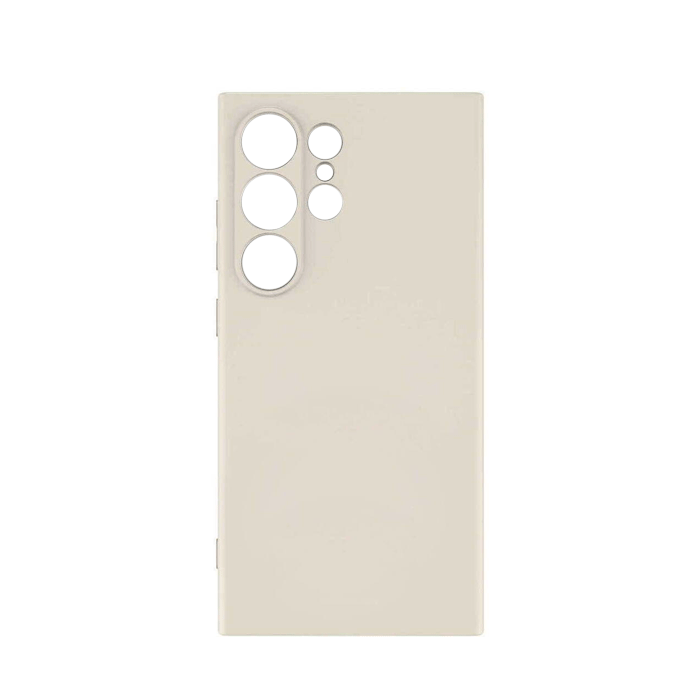 Θήκη Πλάτης Σιλικόνης TPU Back Cover για Samsung Galaxy S25 Ultra - Χρώμα : Μπεζ