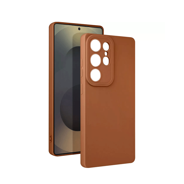 Θήκη Πλάτης Σιλικόνης TPU Back Cover για Samsung Galaxy S25 Ultra - Χρώμα : Καφέ