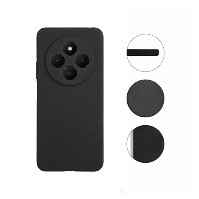Θήκη Πλάτης Σιλικόνης Soft HQ Back Cover για Xiaomi Redmi A4 5G / Redmi 14C / Poco C75 / Poco M7 5G - Χρώμα : Μαυρο