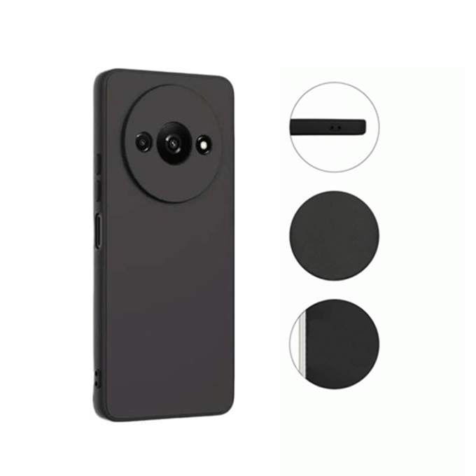 Θήκη Πλάτης Σιλικόνης Soft HQ Back Cover για Xiaomi Redmi A3 - Χρώμα : Μαυρο