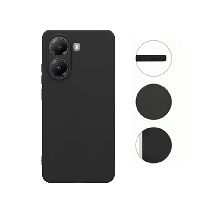 Θήκη Πλάτης Σιλικόνης Soft HQ Back Cover για Xiaomi Poco F7 - Χρώμα : Μαυρο