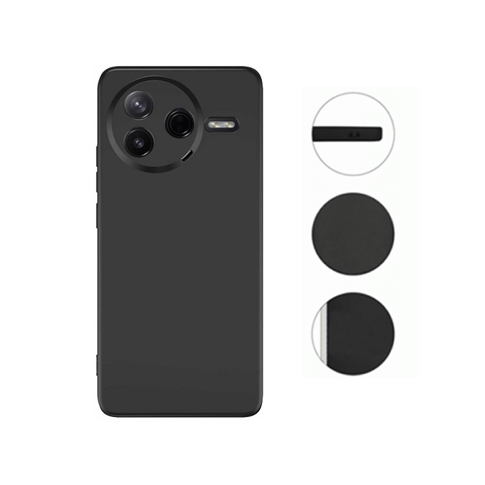 Θήκη Πλάτης Σιλικόνης Soft HQ Back Cover για Xiaomi Poco F7 Pro - Χρώμα : Μαυρο