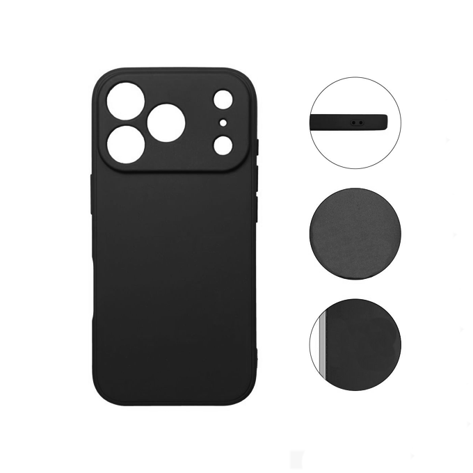 Θήκη Πλάτης Σιλικόνης Soft HQ Back Cover για IPhone 17 Pro - Χρώμα : Μαυρο