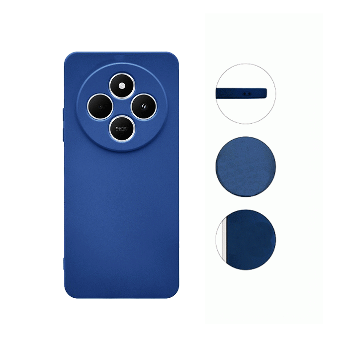 Θήκη Πλάτης Σιλικόνης Soft HQ Back Cover για Xiaomi Redmi A4 5G / Redmi 14C / Poco C75 / Poco M7 5G - Χρώμα : Σκούρο Μπλε