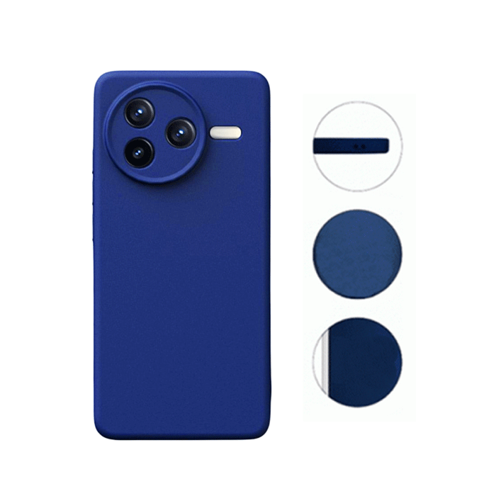 Θήκη Πλάτης Σιλικόνης Soft HQ Back Cover για Xiaomi Poco F7 Pro - Χρώμα : Μπλε