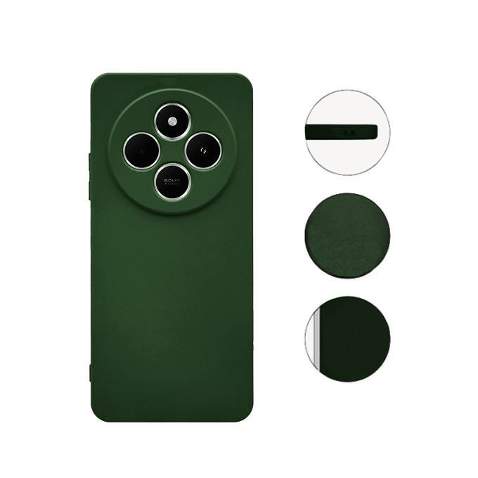Θήκη Πλάτης Σιλικόνης Soft HQ Back Cover για Xiaomi Redmi A4 5G / Redmi 14C / Poco C75 / Poco M7 5G - Χρώμα : Σκούρο Πράσινο