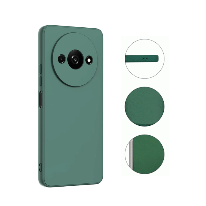 Θήκη Πλάτης Σιλικόνης Soft HQ Back Cover για Xiaomi Redmi A3 - Χρώμα : Σκούρο Πράσινο
