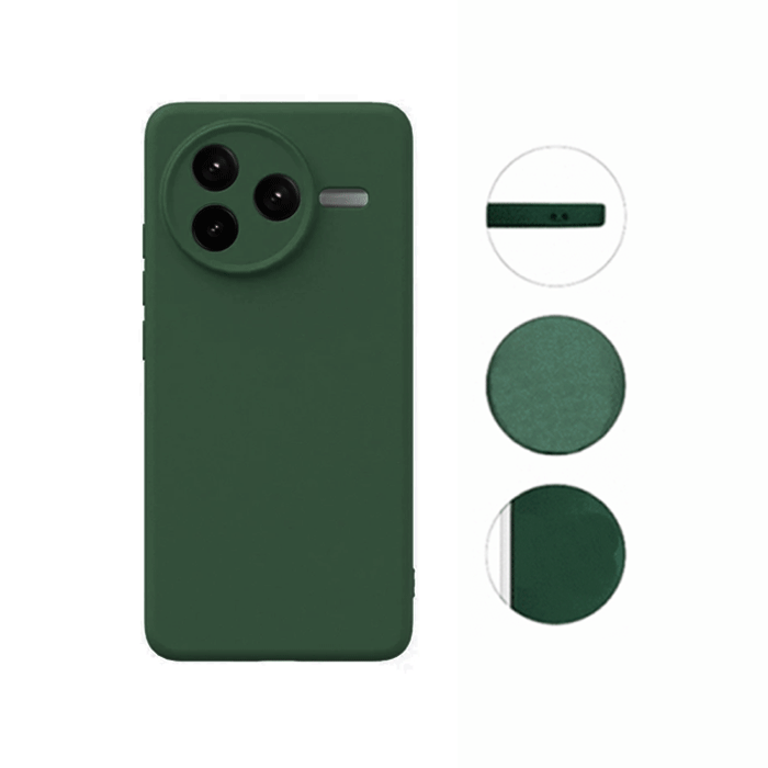 Θήκη Πλάτης Σιλικόνης Soft HQ Back Cover για Xiaomi Poco F7 Pro - Χρώμα : Πράσινο