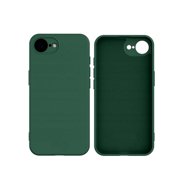 Θήκη Πλάτης Σιλικόνης Soft HQ Back Cover για IPhone 16e - Χρώμα : Σκούρο Πράσινο