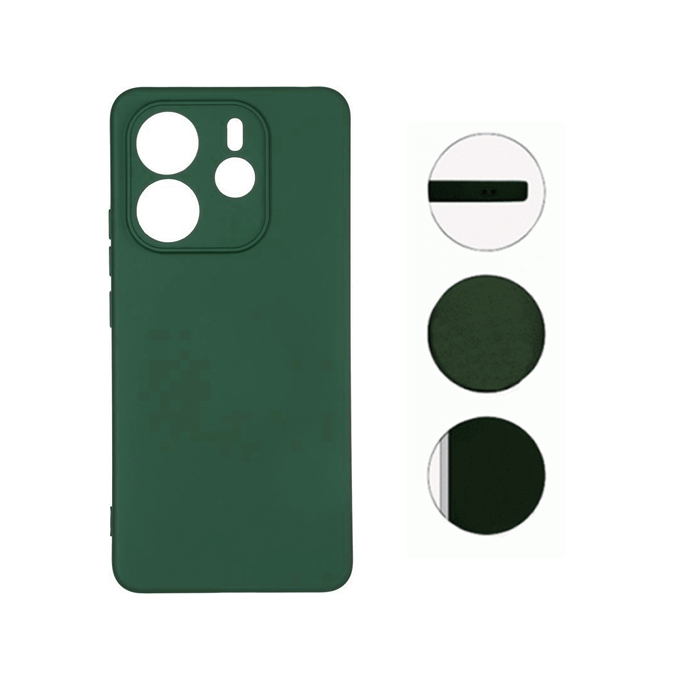 Θήκη Πλάτης Σιλικόνης Soft HQ Back Cover για Xiaomi Redmi Note 14 5G - Χρώμα : Σκούρο Πράσινο