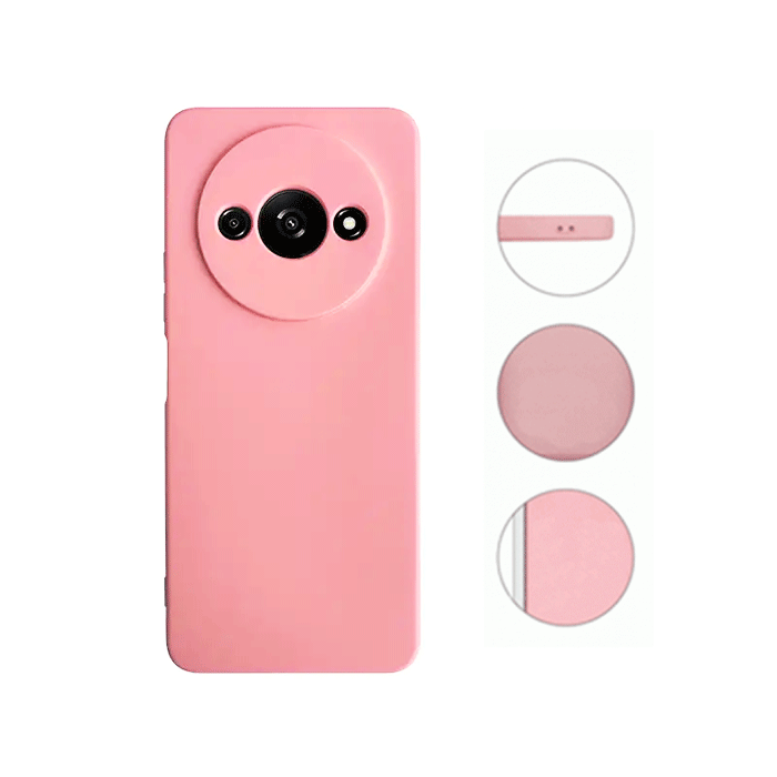 Θήκη Πλάτης Σιλικόνης Soft HQ Back Cover για Xiaomi Redmi A3 - Χρώμα : Ροζ