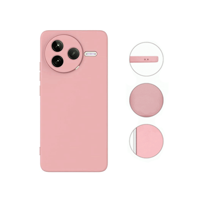 Θήκη Πλάτης Σιλικόνης Soft HQ Back Cover για Xiaomi Poco F7 Pro - Χρώμα : Ροζ