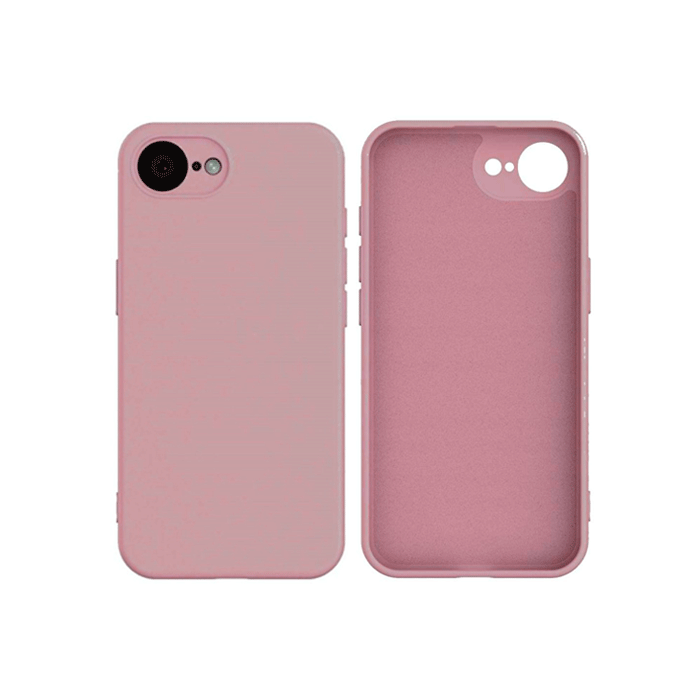 Θήκη Πλάτης Σιλικόνης Soft HQ Back Cover για IPhone 16e - Χρώμα : Ροζ