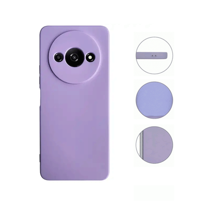 Θήκη Πλάτης Σιλικόνης Soft HQ Back Cover για Xiaomi Redmi A3 - Χρώμα : Μωβ