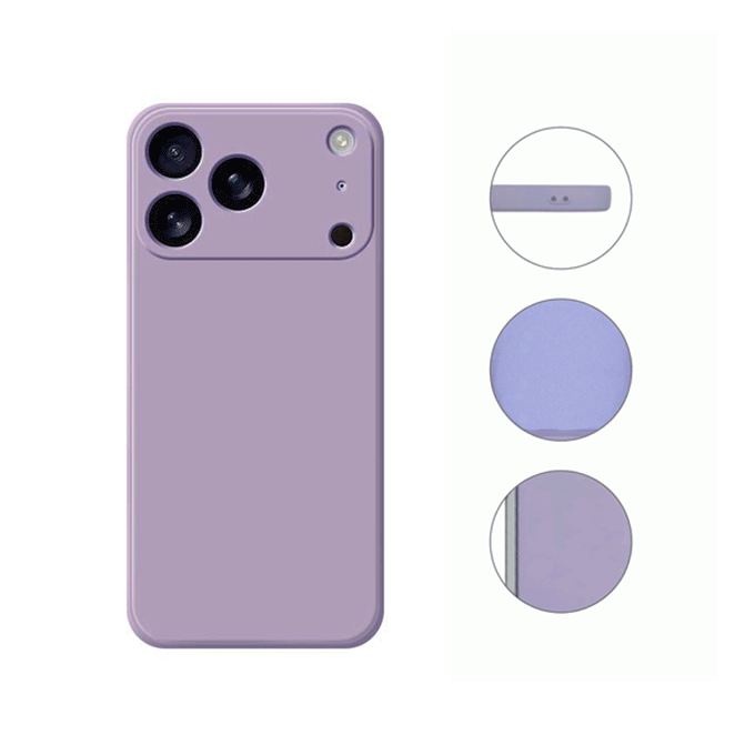 Θήκη Πλάτης Σιλικόνης Soft HQ Back Cover για IPhone 17 Pro - Χρώμα : Μωβ