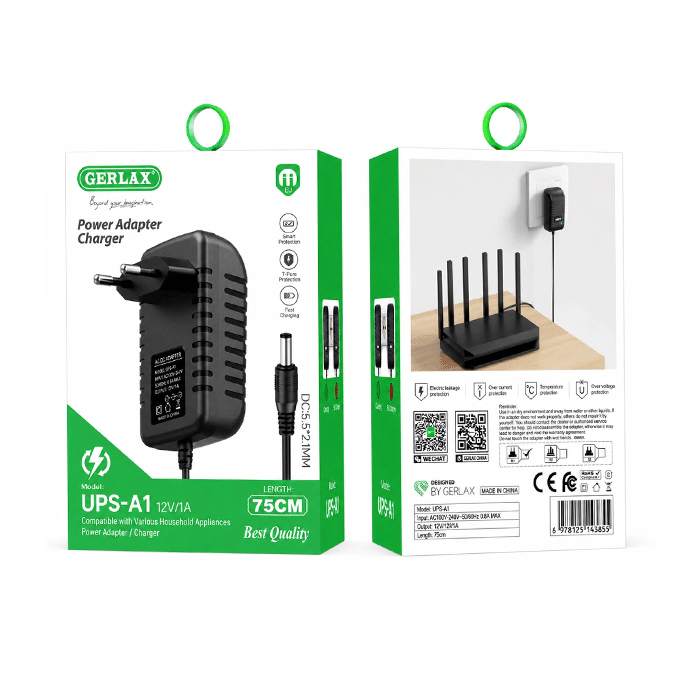 GERLAX UPS-A1 Power Adapter Charger 75CM